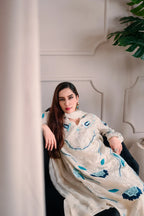 3 Piece Stiched White Silk Suit (Pret)