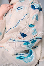 3 Piece Stiched White Silk Suit (Pret)