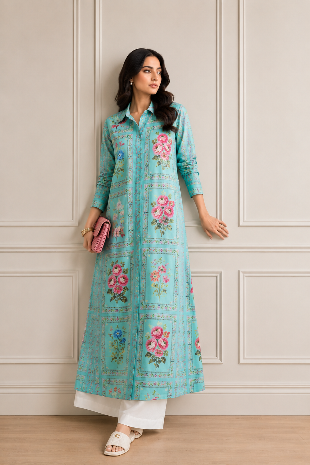 Printed Lawn Two-Piece Dress