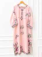 Elegant Floral Embroidered Kaftans for Women – Pastel Blue & Blush Pink Cotton Kaftan Dresses Regular price