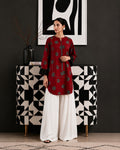 Crimson Polka Lawn Co-Ord Set