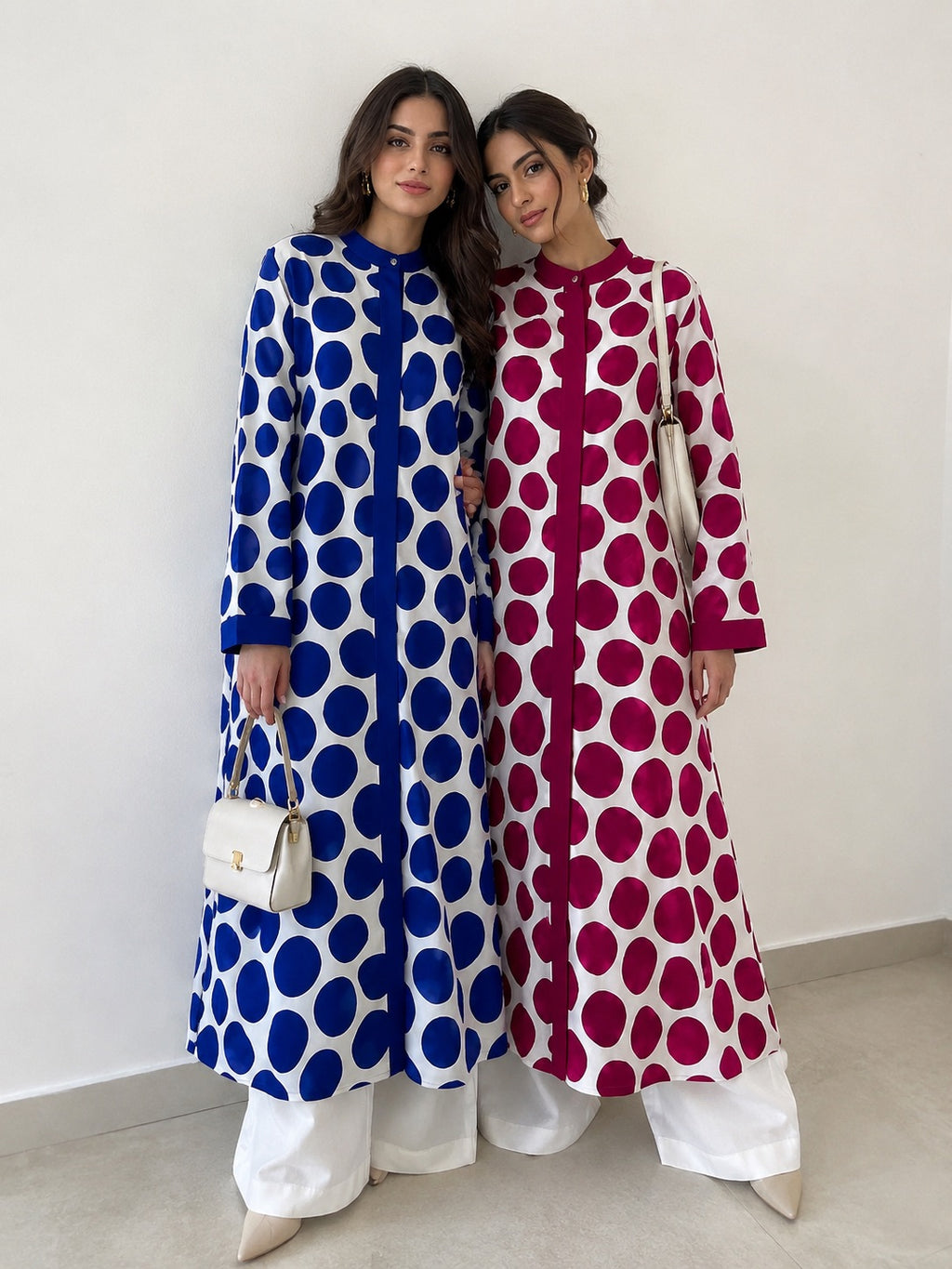 Blue & Berry Polka Lawn Co-Ord Set
