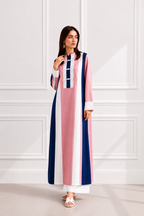 Blush and blue button
