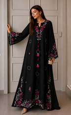 Elegant Floral Embroidered Kaftans for Women – Pastel Blue & Blush Pink Cotton Kaftan Dresses Regular price