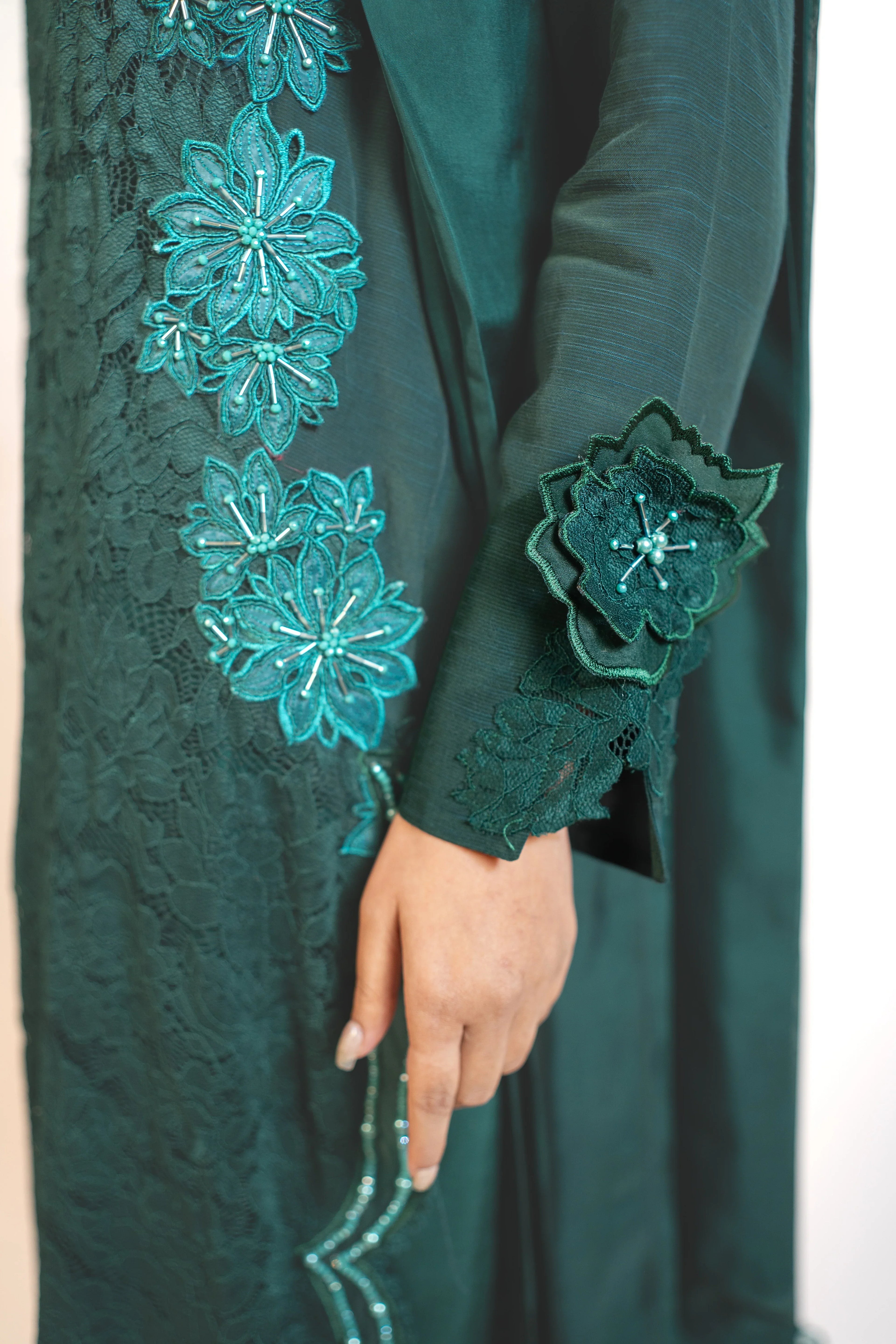 3PC Dress with Embroidery