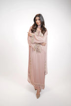 Powder Pink Self Silk 3PC Dress Regular price