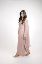 Powder Pink Self Silk 3PC Dress Regular price