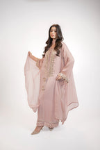 Powder Pink Self Silk 3PC Dress Regular price