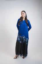 Blue & Black Silk 2 Piece Dress Regular price