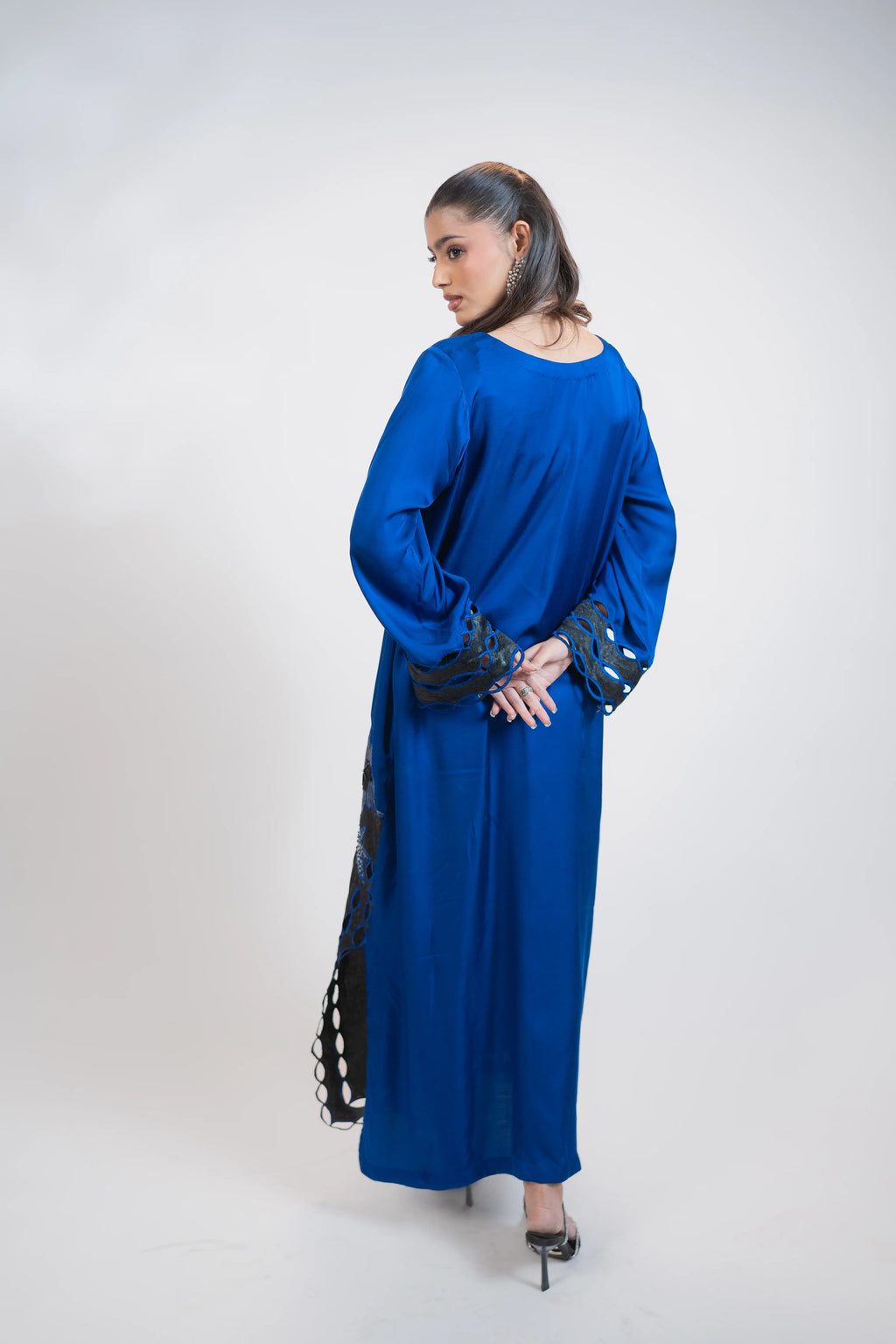 Blue & Black Silk 2 Piece Dress Regular price