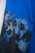 Blue & Black Silk 2 Piece Dress Regular price