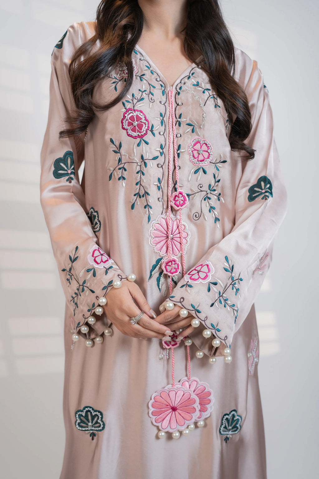 Nude pink 2PC kaftan set
