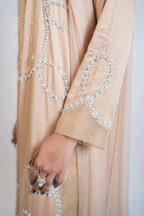 Beige Tussel Silk 3PC Dress