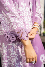 3 Piece Stiched Rana Printed Raw Silk Suit (Pret) Regular price